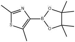 2,5-Dimethylthiaozle-4-boronic acid pinacol ester Struktur