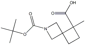 2-(tert-butyl) 5-methyl 2-azaspiro[3.3]heptane-2,5-dicarboxylate Struktur