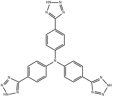 Tris(4-(2H-tetrazol- 5-yl)phenyl)amine Struktur