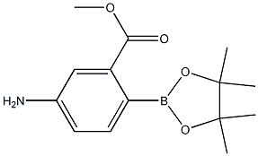 Methyl 5-amino-2-(4,4,5,5-tetramethyl-1,3,2-dioxaborolan-2-yl)benzoate Struktur