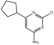 2-Chloro-4-amino-6-(cyclopentyl)pyrimidine Struktur