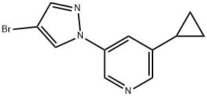 4-Bromo-1-(5-cyclopropyl-3-pyridyl)pyrazole Struktur