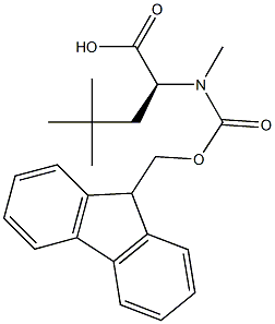 (2S)-2-({[(9H-fluoren-9-yl)methoxy]carbonyl}(methyl)amino)-4,4-dimethylpentanoic acid Struktur