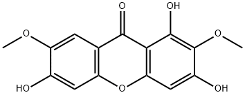 1,3,6-三羥基-2,7-二甲氧基呫噸酮 結(jié)構(gòu)式