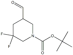 tert-butyl 3,3-difluoro-5-formylpiperidine-1-carboxylate Struktur