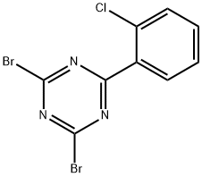 2,4-Dibromo-6-(2-chlorophenyl)-1,3,5-triazine Struktur