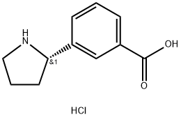 3-((2S)PYRROLIDIN-2-YL)BENZOIC ACID HYDROCHLORIDE Struktur