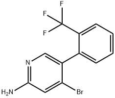 2-Amino-4-bromo-5-(2-trifluoromethylphenyl)pyridine Struktur