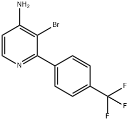 3-BROMO-2-[4-(TRIFLUOROMETHYL)PHENYL]PYRIDIN-4-AMINE Struktur