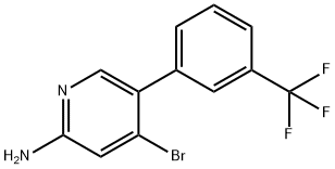 2-Amino-4-bromo-5-(3-trifluoromethylphenyl)pyridine Struktur