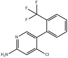 2-Amino-4-chloro-5-(2-trifluoromethylphenyl)pyridine Struktur