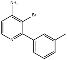 3-BROMO-2-(3-METHYLPHENYL)PYRIDIN-4-AMINE Struktur