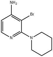 3-BROMO-2-(PIPERIDIN-1-YL)PYRIDIN-4-AMINE Struktur