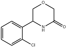 5-(2-chlorophenyl)morpholin-3-one Struktur