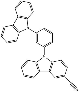 9H-Carbazole-3-carbonitrile, 9-[3-(9H-carbazol-9-yl)phenyl]- Struktur