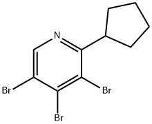 2-Cyclopentyl-3,4,5-tribromopyridine Struktur