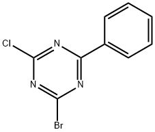 2-Chloro-4-bromo-6-phenyl-1,3,5-triazine Struktur