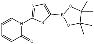 1-(5-(4,4,5,5-tetramethyl-1,3,2-dioxaborolan-2-yl)thiazol-2-yl)pyridin-2(1H)-one Struktur