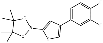 4-(3,4-Difluorophenyl)thiophene-2-boronic acid pinacol ester Struktur