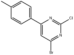 2-Chloro-4-bromo-6-(4-tolyl)pyrimidine Struktur