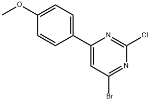 2-Chloro-4-bromo-6-(4-methoxyphenyl)pyrimidine Struktur