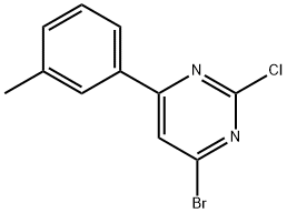 2-Chloro-4-bromo-6-(3-tolyl)pyrimidine Struktur