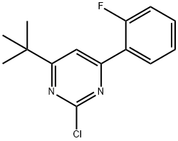 2-chloro-4-(2-fluorophenyl)-6-(tert-butyl)pyrimidine Struktur