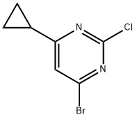 2-Chloro-4-bromo-6-(cyclopropyl)pyrimidine Struktur