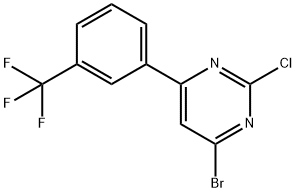 2-Chloro-4-bromo-6-(3-trifluoromethylphenyl)pyrimidine Struktur