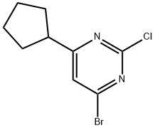 2-Chloro-4-bromo-6-(cyclopentyl)pyrimidine Struktur