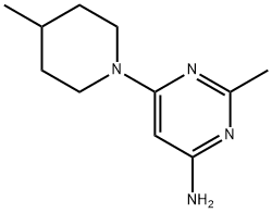 4-amino-2-methyl-6-(4-methylpiperidin-1-yl)pyrimidine Struktur