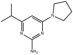 2-Amino-4-(pyrrolidin-1-yl)-6-(iso-propyl)pyrimidine Struktur