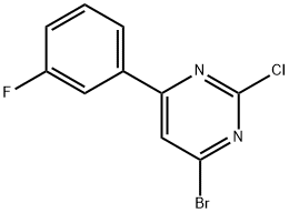 2-Chloro-4-bromo-6-(3-fluorophenyl)pyrimidine Struktur