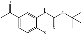 (5-Acetyl-2-chloro-phenyl)-carbamic acid tert-butyl ester Struktur