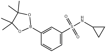 N-cyclopropyl-3-(4,4,5,5-tetramethyl-1,3,2-dioxaborolan-2-yl)benzenesulfonamide Structure