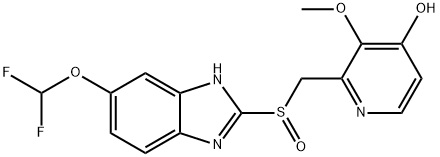 4-Pyridinol, 2-[[[6-(difluoromethoxy)-1H-benzimidazol-2-yl]sulfinyl]methyl]-3-methoxy- Struktur