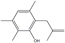 2,3,5-trimethyl-6-(2-methylprop-2-en-1-yl)phenol Struktur