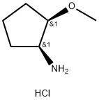 cis-2-methoxycyclopentan-1-amine hydrochloride Struktur