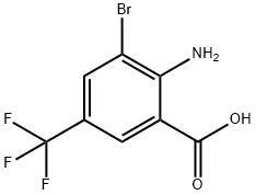 2-Amino-3-bromo-5-trifluoromethyl-benzoic acid Struktur