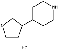 4-(oxolan-3-yl)piperidine hydrochloride Struktur