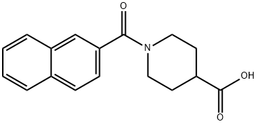 1-(2-naphthoyl)piperidine-4-carboxylic acid Struktur