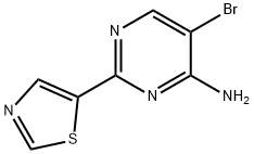 4-Amino-5-bromo-2-(thiazol-5-yl)pyrimidine Struktur