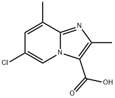 6-chloro-2,8-dimethylimidazo[1,2-a]pyridine-3-carboxylic acid Struktur