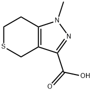 1,4,6,7-Tetrahydro-1-methylthiopyrano[4,3-c]pyrazole-3-carboxylic acid Struktur