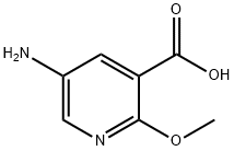 5-Amino-2-methoxy-nicotinic acid Struktur