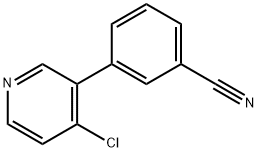 3-(4-CHLOROPYRIDIN-3-YL)BENZONITRILE Struktur