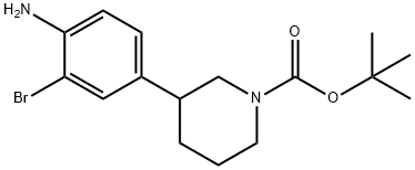 TERT-BUTYL 3-(3-BROMO-4-AMINOPHENYL)PIPERIDINE-1-CARBOXYLATE Struktur