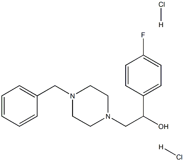 2-(4-BENZYL-1-PIPERAZINYL)-1-(4-FLUOROPHENYL)ETHANOL DIHYDROCHLORIDE Struktur