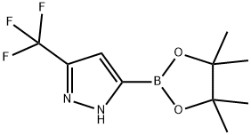 5-(tetramethyl-1,3,2-dioxaborolan-2-yl)-3-(trifluoromethyl)-1H-pyrazole Struktur