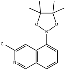 Isoquinoline, 3-chloro-5-(4,4,5,5-tetramethyl-1,3,2-dioxaborolan-2-yl)- Struktur